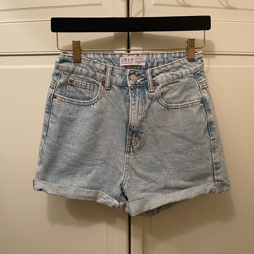 Primark Blue Jean Shorts High-Waisted Casual